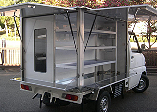 移動販売車（軽自動車）-冷凍機付標準3方開-2
